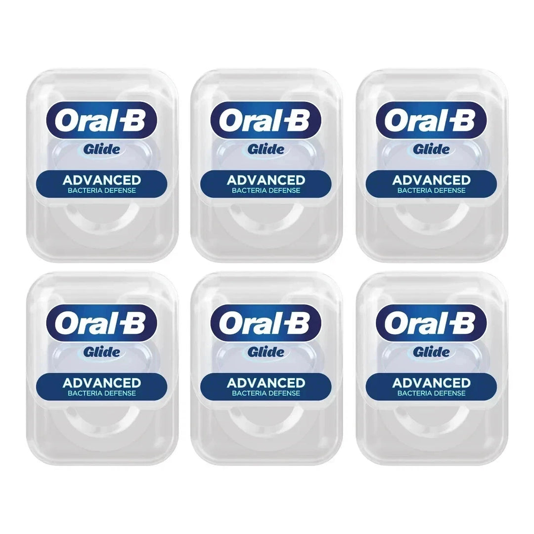 Oral-B Glide Floss, Advanced Bacterial Defense, 6 Count