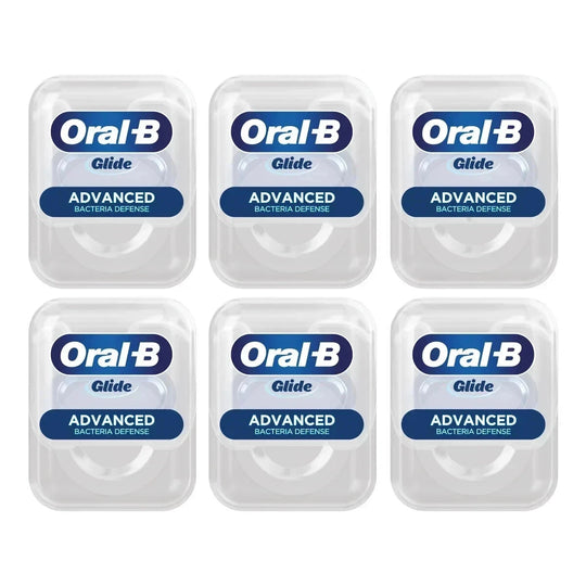 Oral-B Glide Floss, Advanced Bacterial Defense, 6 Count