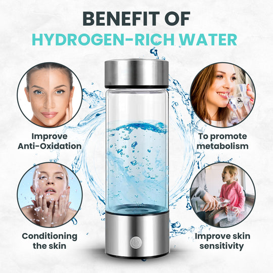 Hydrogen Water Bottle, Hydrogen Water Generator, Portable Hydrogen Generator, Rapid Electrolysis in 3 Minutes