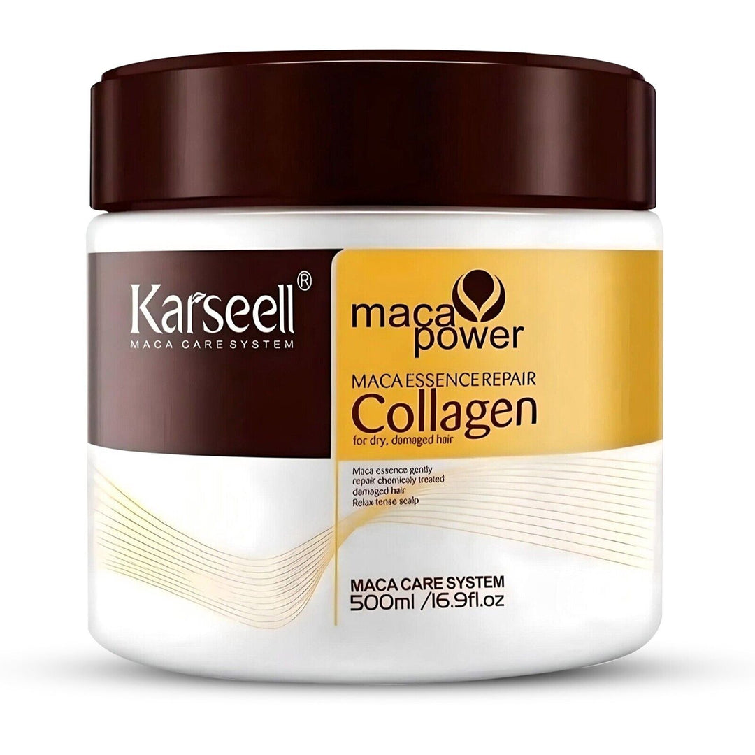 Karseell Collagen Hair Treatment Deep Repair Conditioning Argan Oil Collagen Hair Mask Essence for Dry Damaged Hair All Hair Types 16.90 oz 500ml