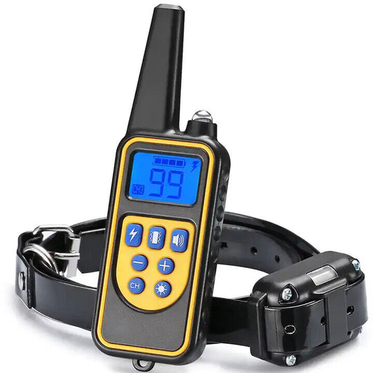Dog Shock Training Collar Rechargeable Remote Control Waterproof IP67 875 Yards