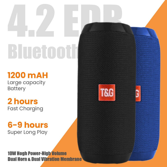 Bluetooth Speaker Wireless Waterproof Outdoor Stereo Bass USB/TF/FM Radio LOUD