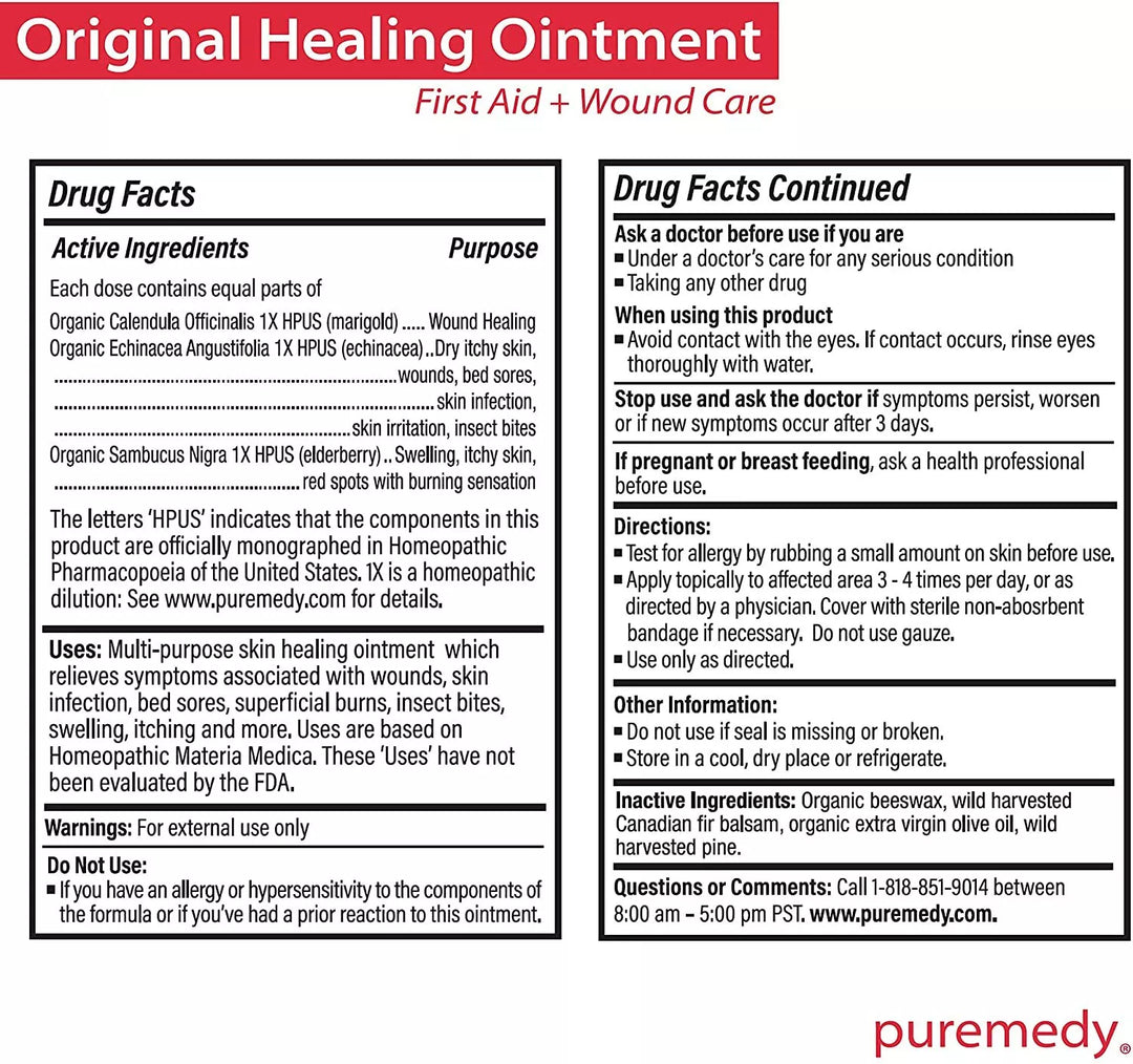 Puremedy Original Healing Ointment (1oz) First Aid + Wound Care