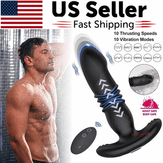 Rechargeable Prostate Massager with Remote Control – Silicone Personal Wellness Device, USB Rechargeable