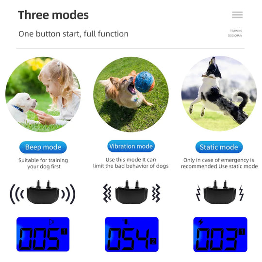 Dog Training Collar Waterproof Rechargeable Remote 330Yard