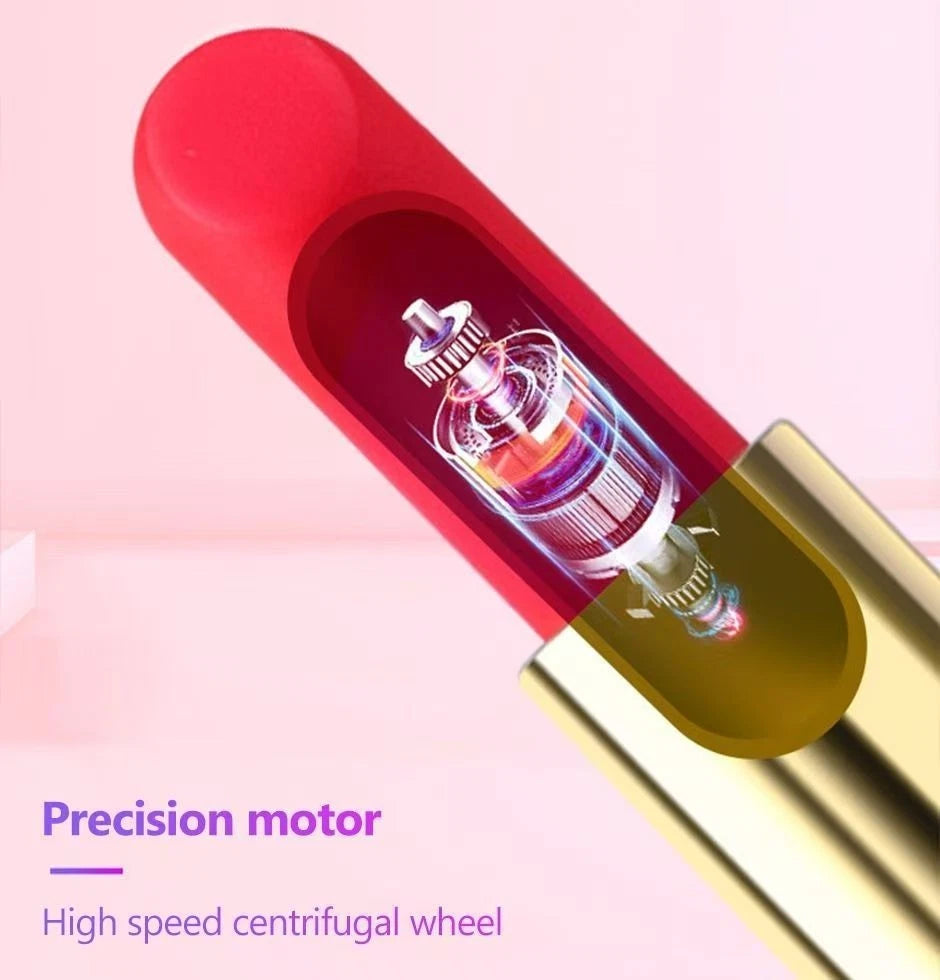 Mini Lipstick-Shaped Personal Massager, USB Rechargeable, 10 Modes, Compact & Travel Friendly