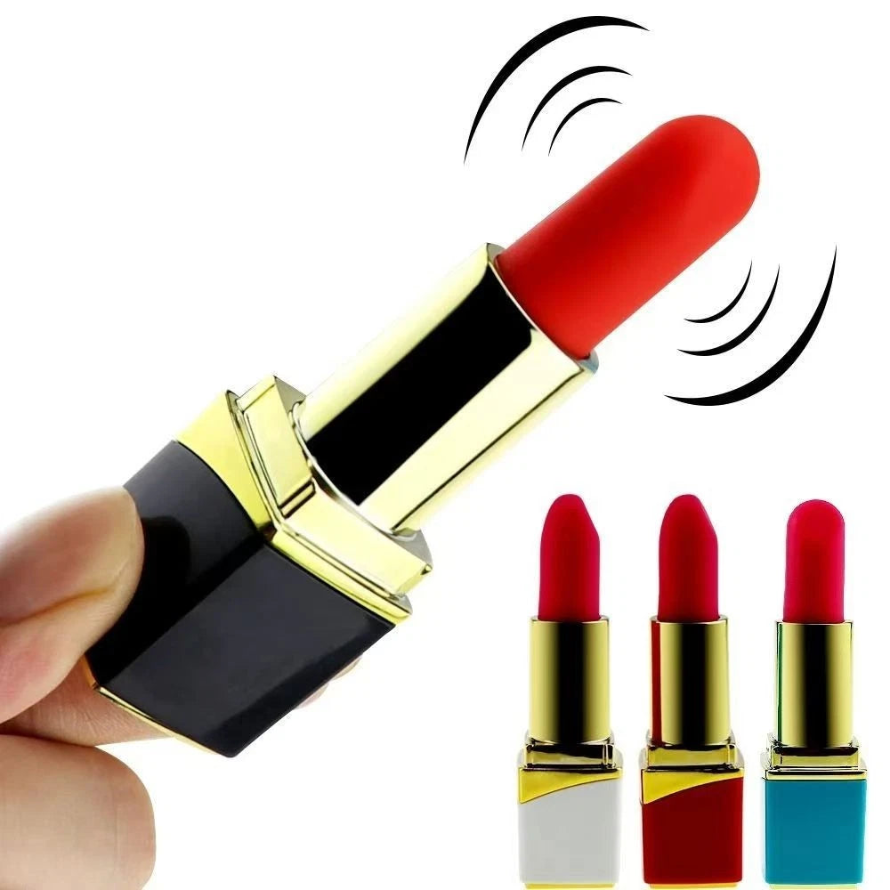 Mini Lipstick-Shaped Personal Massager, USB Rechargeable, 10 Modes, Compact & Travel Friendly