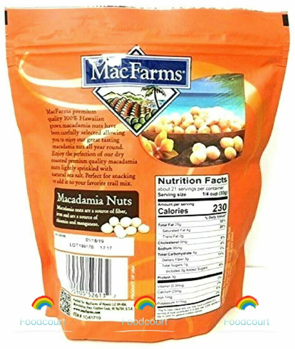 MacFarms Hawaii Macadamia Nuts 24oz – Dry Roasted with Sea Salt EXP 01/27