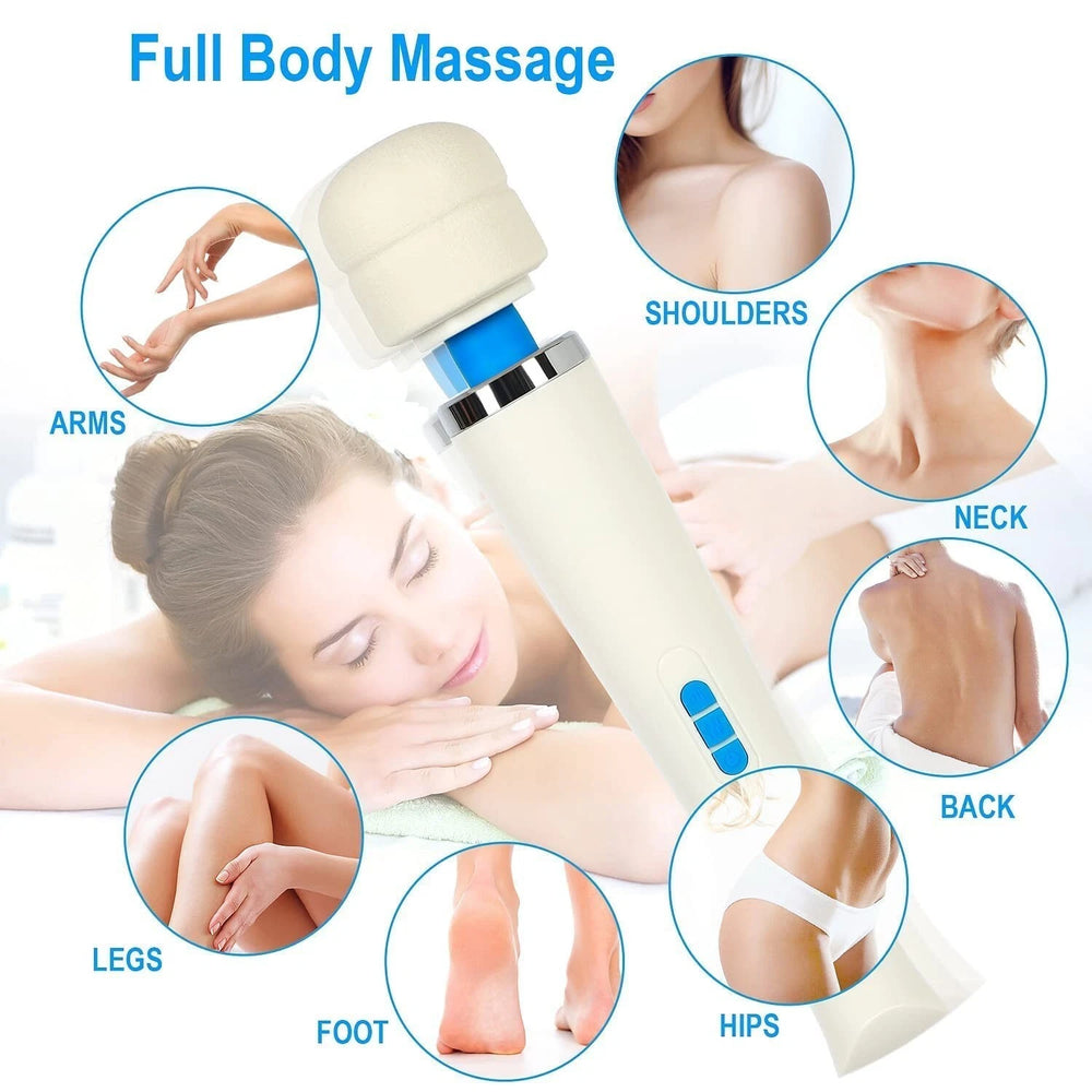 Rechargeable Variable-Speed Cordless Massage Wand – Multi-Function Personal Massager