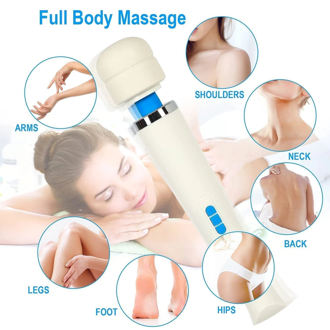 Rechargeable Variable-Speed Cordless Massage Wand – Multi-Function Personal Massager