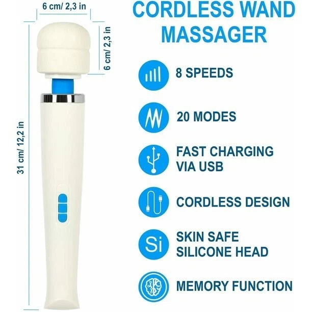 HV 270 Rechargeable Wand Massager – Variable Speed Cordless Multi Function