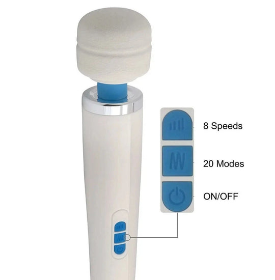Magic Power Rechargeable Vibration Wand Massager with Multiple Modes