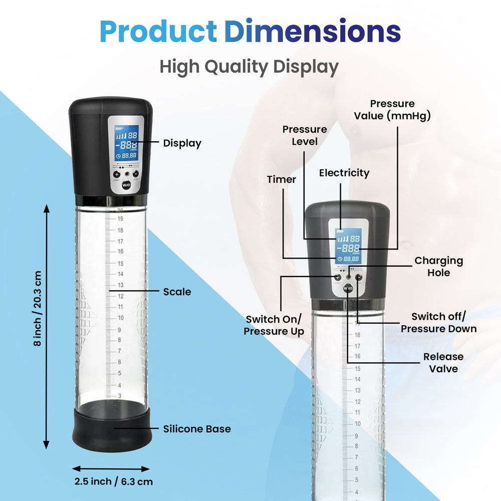 Men's Vacuum Pump Plus Pump Men's Enhanced Growth Electric Pump