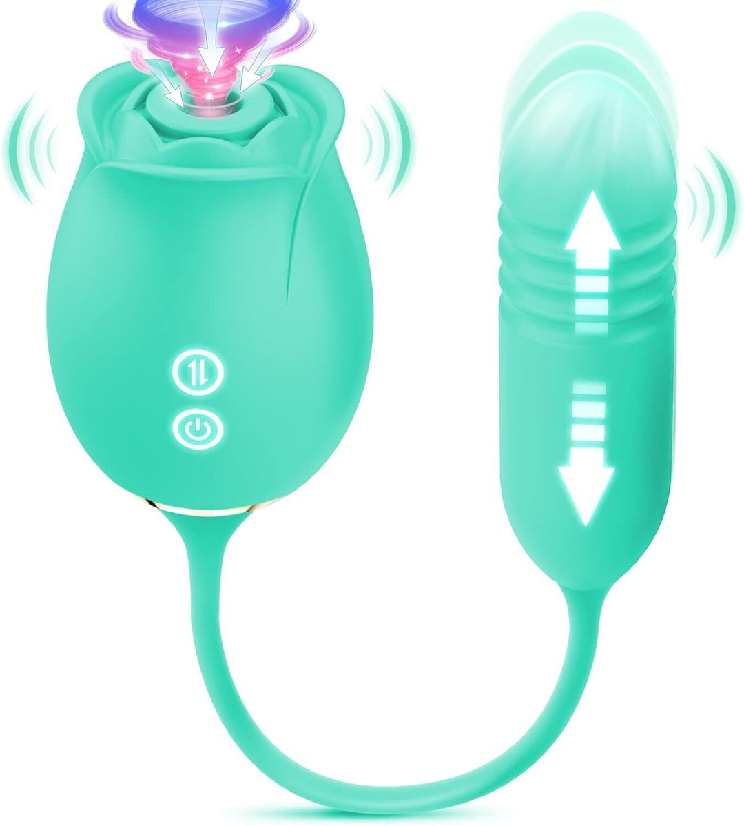 Rose Vibrator Telescopic Pump for Woman