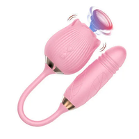 Rose Vibrator Telescopic Pump  for Woman