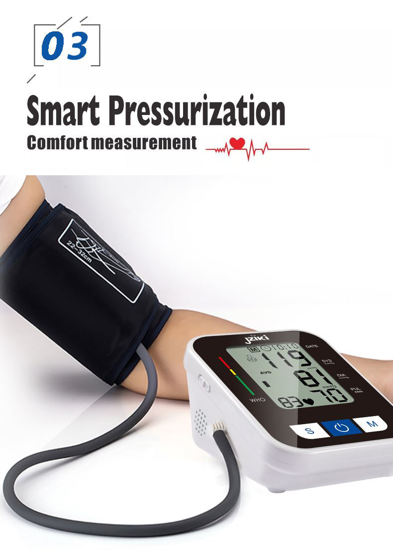 Automatic Arm Blood Pressure Monitor Digital BP Heart Rate Machine Model ZK-B872